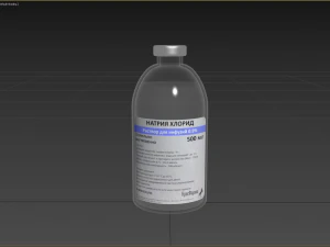 Vial NaCl 09 500 ml 3D Model