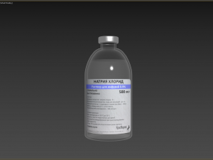 Vial NaCl 09 500 ml 3D Model