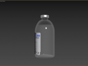 Vial NaCl 09 500 ml 3D Model