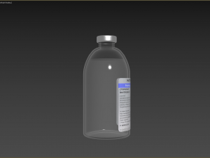 Vial NaCl 09 500 ml 3D Model