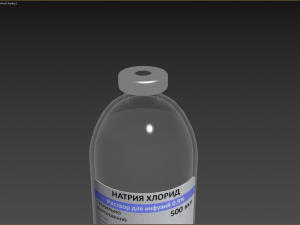 Vial NaCl 09 500 ml 3D Model