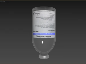 Vial NaCl 09 500 ml 3D Model