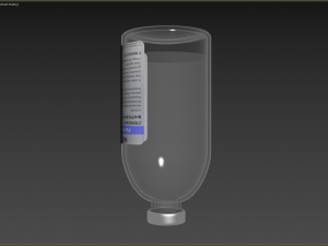 Vial NaCl 09 500 ml 3D Model