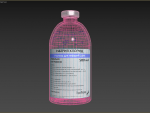 Vial NaCl 09 500 ml 3D Model
