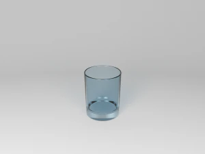 Ouderwets glas rond 3D Model
