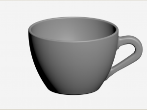 Small set of barware coffee cup and saucer 3D 模型