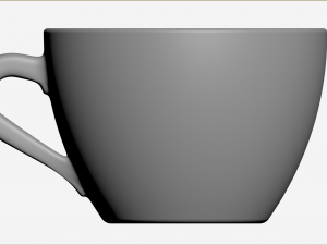 Small set of barware coffee cup and saucer 3D 模型