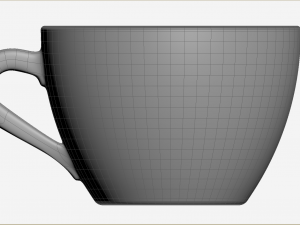 Small set of barware coffee cup and saucer 3D 模型