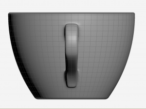 Small set of barware coffee cup and saucer 3D 模型