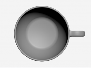 Small set of barware coffee cup and saucer 3D 模型