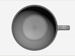 Small set of barware coffee cup and saucer 3D 模型