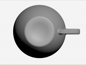 Small set of barware coffee cup and saucer 3D 模型
