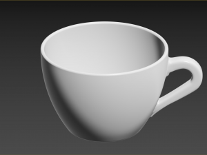 Small set of barware coffee cup and saucer 3D 模型