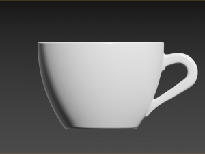 Small set of barware coffee cup and saucer 3D 模型