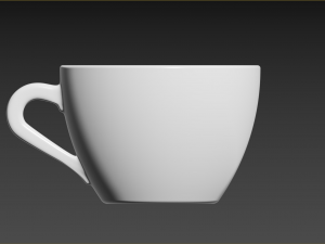 Small set of barware coffee cup and saucer 3D 模型