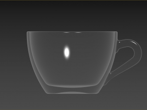 Small set of barware coffee cup and saucer 3D 模型