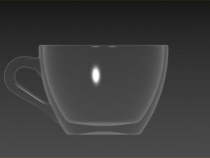 Small set of barware coffee cup and saucer 3D 模型
