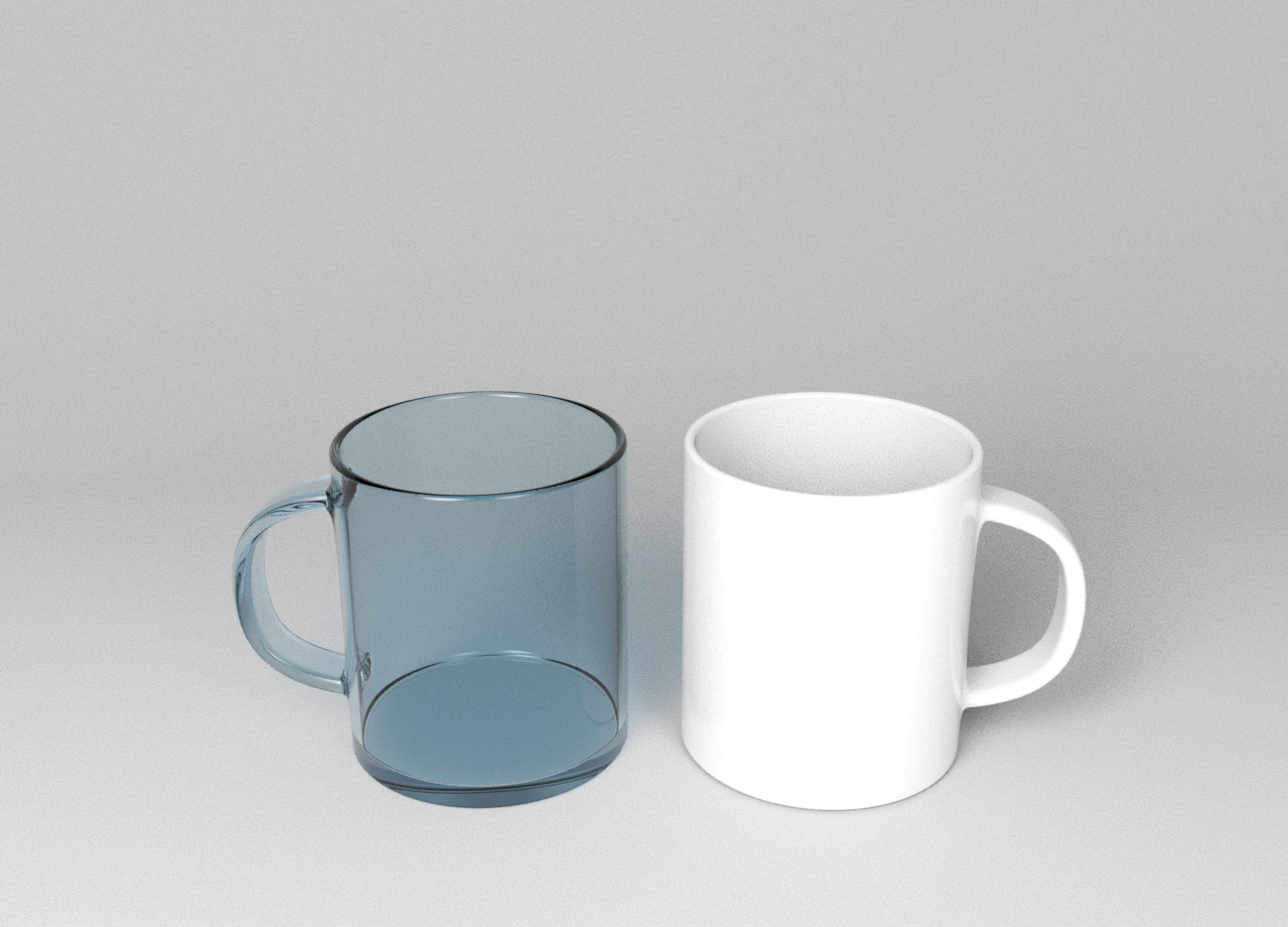 Small set of tea mug 3D Model .c4d .max .obj .3ds .fbx .stl .blend 