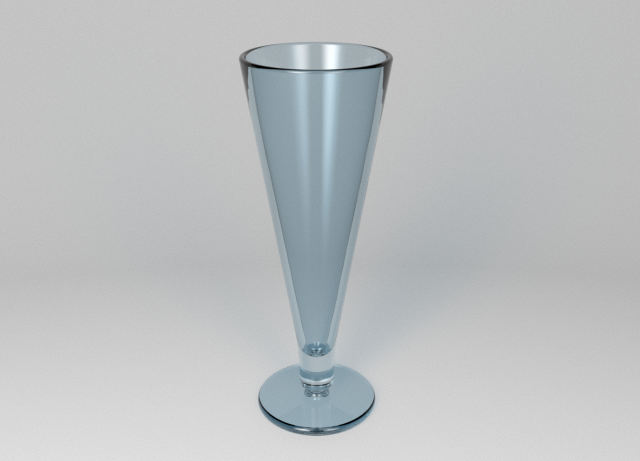 Pilsner Glass 3D Model .c4d .max .obj .3ds .fbx .stl .blend 