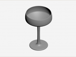 Saucer Champagne Glass 3D Model
