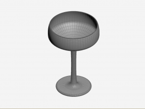 Saucer Champagne Glass 3D Model