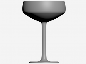 Saucer Champagne Glass 3D Model