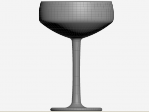 Saucer Champagne Glass 3D Model