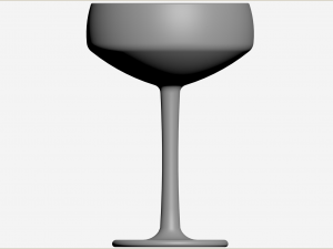Saucer Champagne Glass 3D Model
