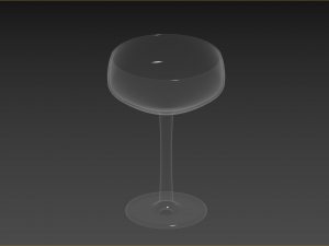 Saucer Champagne Glass 3D Model