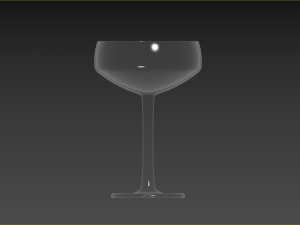 Saucer Champagne Glass 3D Model