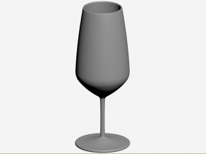 Flute Classic Champagne Glass Model 3D