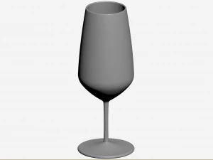 Flute Classic Champagne Glass 3D Model