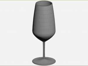 Flute Classic Champagne Glass Model 3D