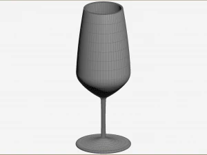 Flute Classic Champagne Glass 3D Model