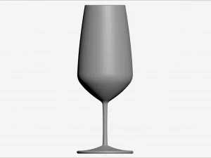 Flute Classic Champagne Glass 3D Model
