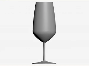 Flute Classic Champagne Glass 3D Model