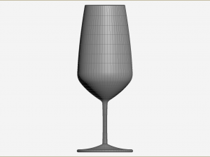 Flute Classic Champagne Glass Model 3D