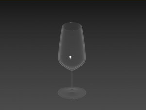 Flute Classic Champagne Glass Model 3D