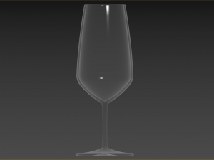 Flute Classic Champagne Glass Model 3D