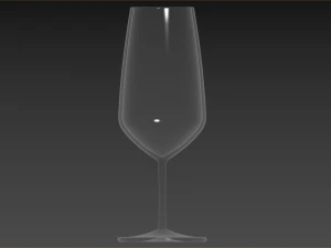 Flute Classic Champagne Glass 3D Model