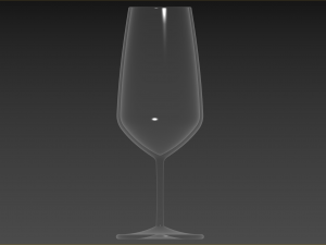 Flute Classic Champagne Glass Model 3D