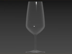 Flute Classic Champagne Glass 3D Model