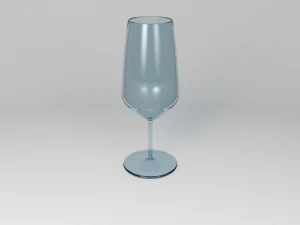 Flute Classic Champagne Glass 3D Model