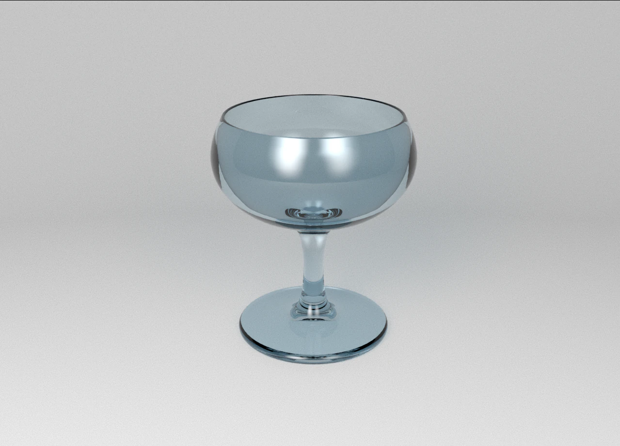 Coupe Champagne Glass 3D Model .c4d .max .obj .3ds .fbx .stl .blend