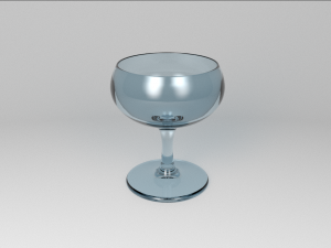 Coupe Champagne Glass Model 3D