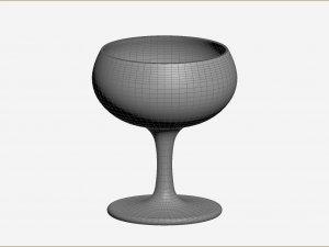 Coupe Champagne Glass 3D Model