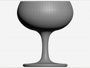 Coupe Champagne Glass 3D Model