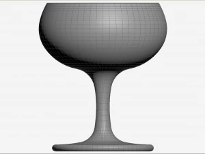 Coupe Champagne Glass 3D Model