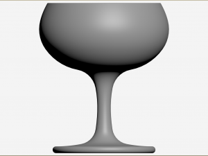 Coupe Champagne Glass 3D Model
