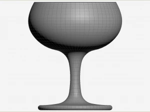 Coupe Champagne Glass 3D Model